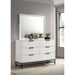 Taraval - 6 Drawer Dresser With Mirror - White Furniture Max