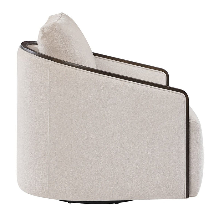 Lenora - Accent Chair With Swivel - Beige Chenille ACME