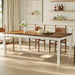 Rectangular Dining Table With Framed Top And Turned Legs - Natural Hearth and Haven