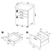 3 Drawer File Cabinetб Compact Office Storage For Home - Brown Furniture Max