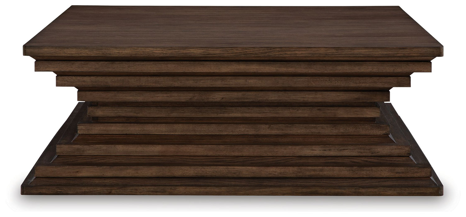 Hannodream - Square Cocktail Table - Warm Brown Signature Design by Ashley®