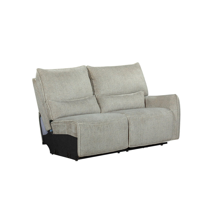 Remsen - RAF Loveseat With One Power Headrest & Footrest - Latte