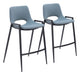 Desi - Counter Chair With Black Legs (Set of 2) Zuo Modern