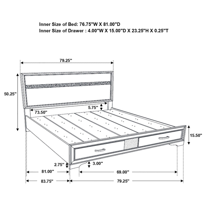 Storage Platform Bed 2 Drawer Furniture Max