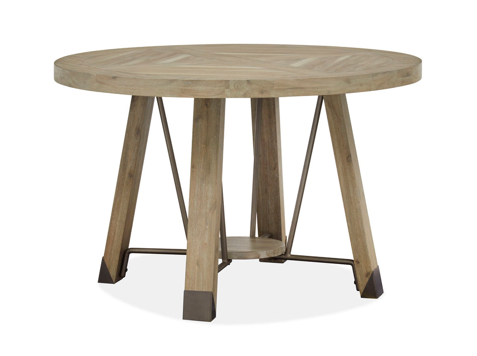 Ainsley - Round Dining Table - Cerused Khaki Magnussen Furniture