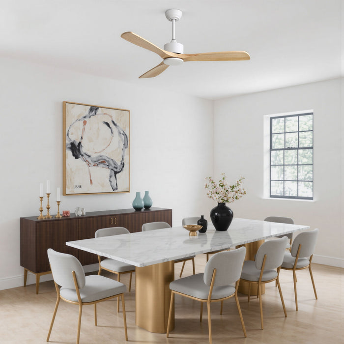 52" All Ceiling Fan With DC Reversible Motor, 3 Blades Daily Nest