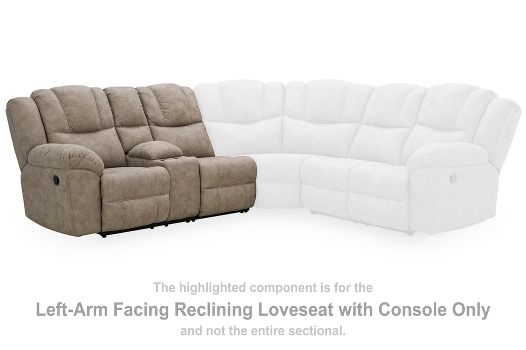 Pearce-Pike - LAF Reclining Loveseat With Console - Birch Signature Design by Ashley®