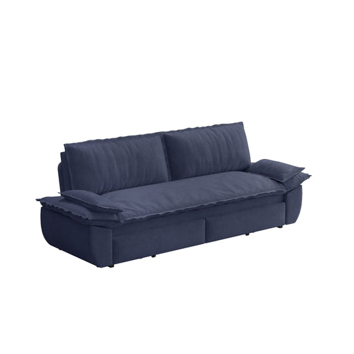 Queen Pull Out Sofa Bed, Convertible 3 In 1, Multi Functional - Blue Home Essentials