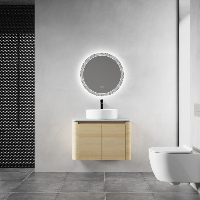 Mounted Bathroom Vanity With Art Sink & 2 Soft Close Doors Home Essentials