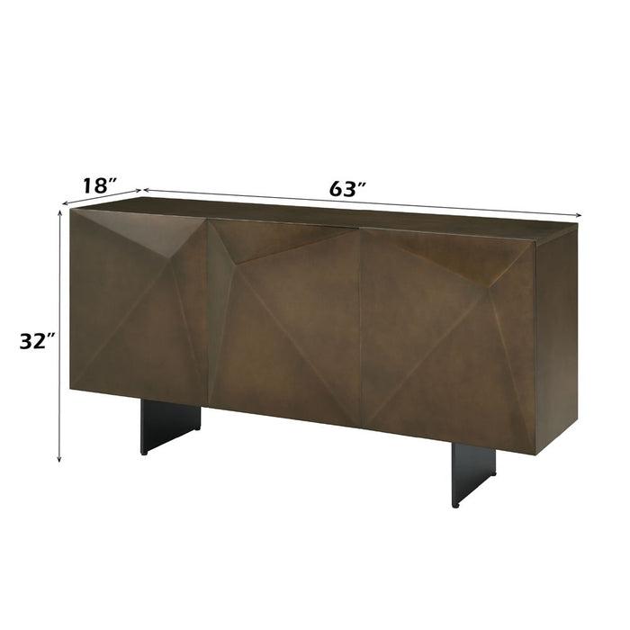Malika - Ceramic Top Server - Copper Cross Brushed ACME