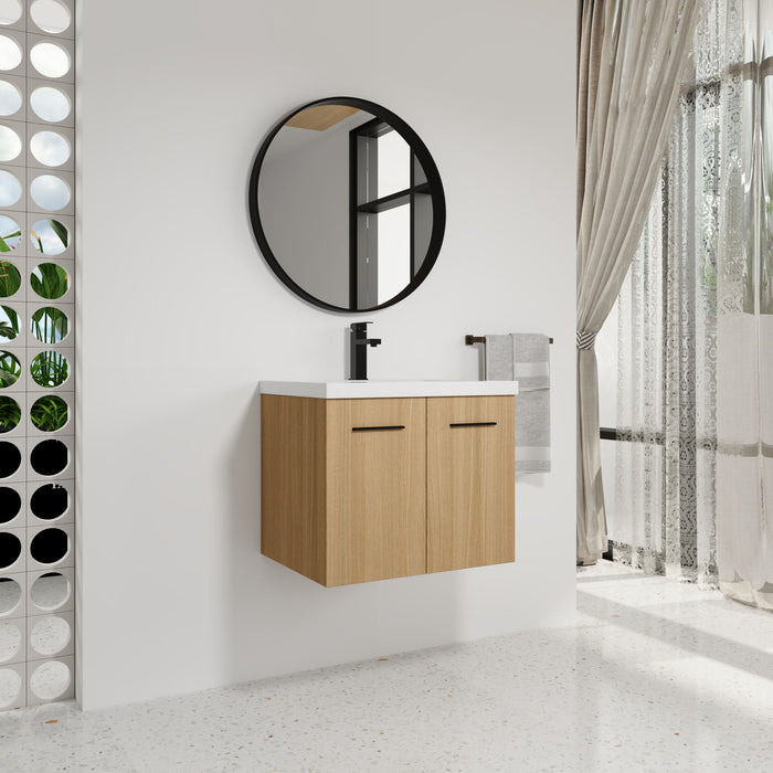 Floating Bathroom Vanity With Sink, Wall Mounted Double Door Storage Home Essentials
