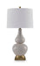 Weswick - Ceramic Table Lamp - Cream / Gold Finish Signature Design by Ashley®