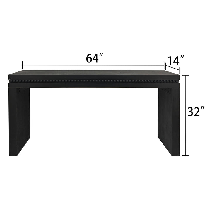 Modern Rustic Wood Table, Rectangular Living Room Center Table With Floating Top Design Home Essentials
