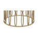 Round Glass Top Table With Polished Metal Base Furniture Max