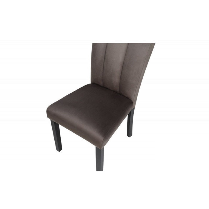Dining Chairs With Pedestal Base (Set of 2) - Black / Brown Home Essentials