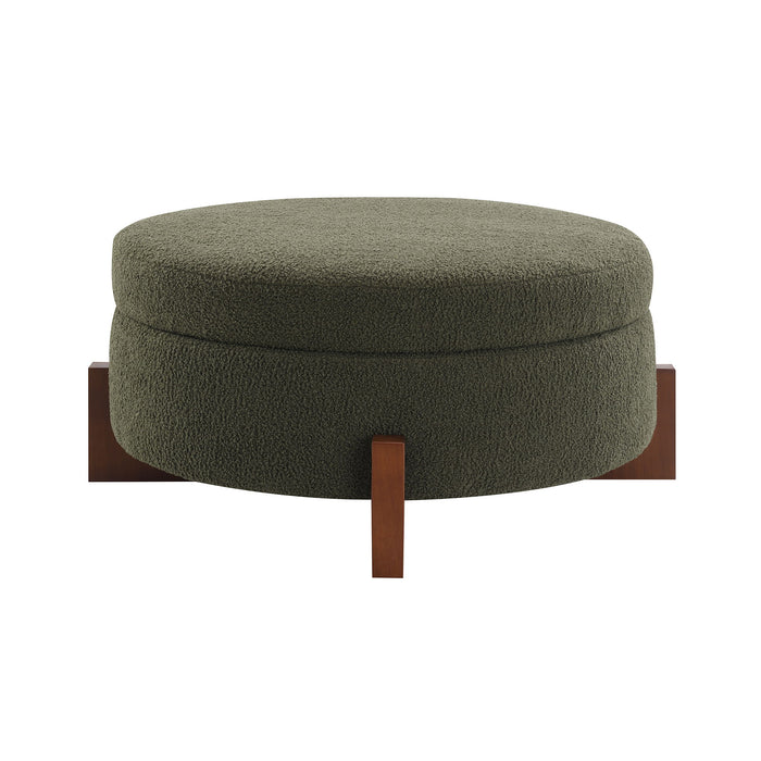 Round Storage Ottoman, Footrest Stool For Living Room Home Essentials