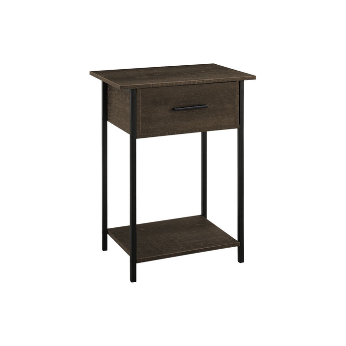 Contemporary 2 Tier Accent Table With Storage Drawer 8th Street