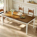 Rectangular Dining Table With Framed Top And Turned Legs - Natural Hearth and Haven