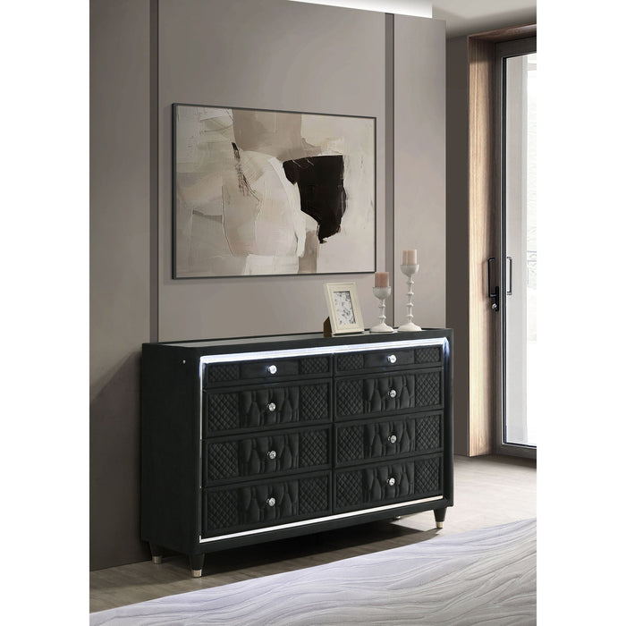 Mika - 8 Drawer LED Dresser Furniture Max