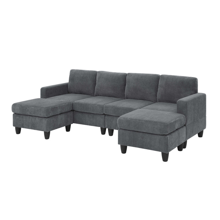 Modular Sectional With 2 Ottomans Home Essentials