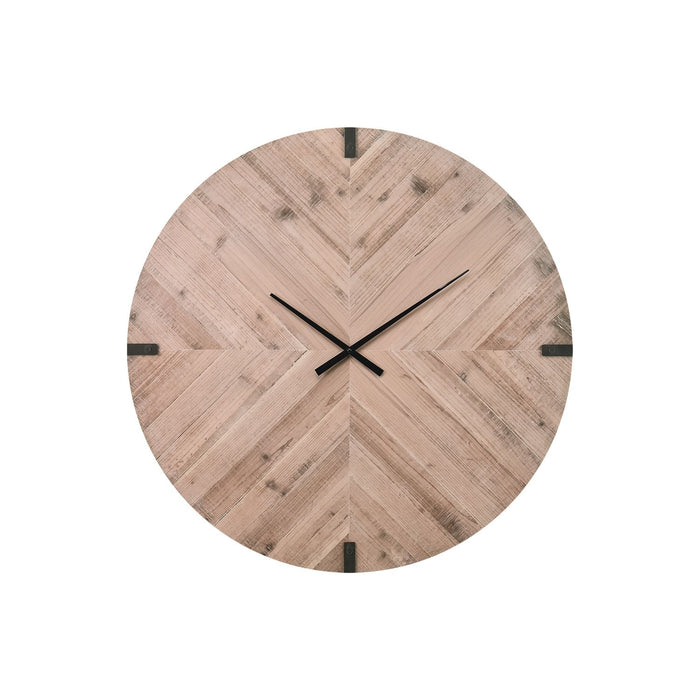 Wall Clock, Round, Large Oversized - Brown 8th Street