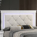Tufted Headboard Bed With LED Lighting Home Essentials