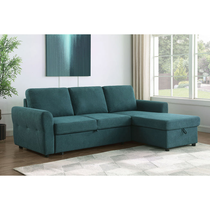 Kenna- Sleeper Sectional Sofa With Storage Ottoman Furniture Max