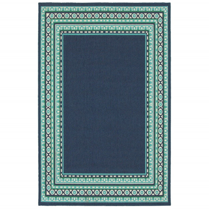 Outdoor / Indoor Area Rug - Blue / Green