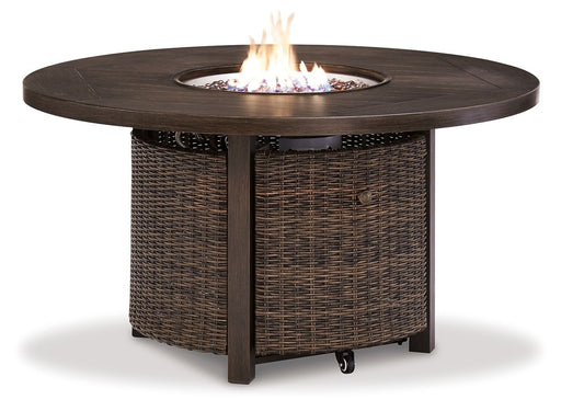 Paradise Trail - Round Fire Pit Table - Medium Brown Signature Design by Ashley®