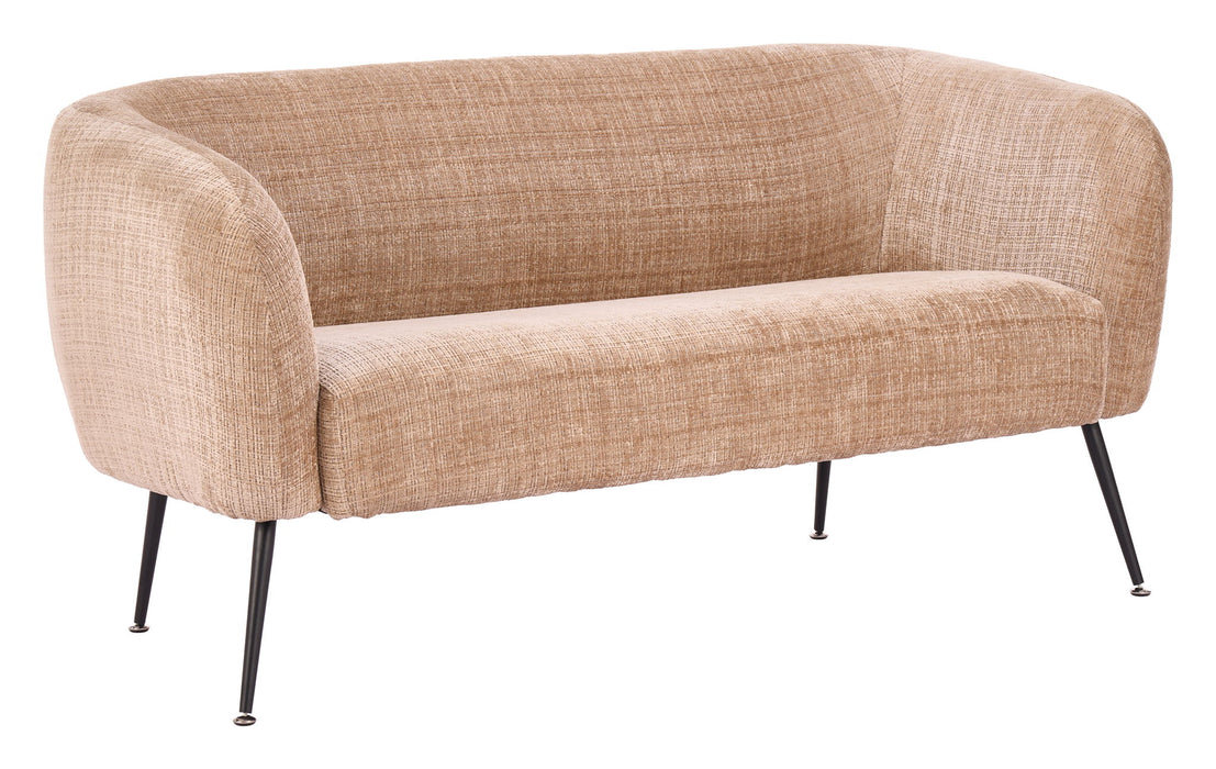 Racine - Loveseat - Linen Beige / Brown Zuo Modern