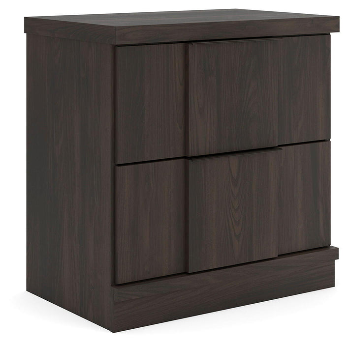 Shaehartin - Two Drawer Night Stand - Dark Brown Signature Design by Ashley®