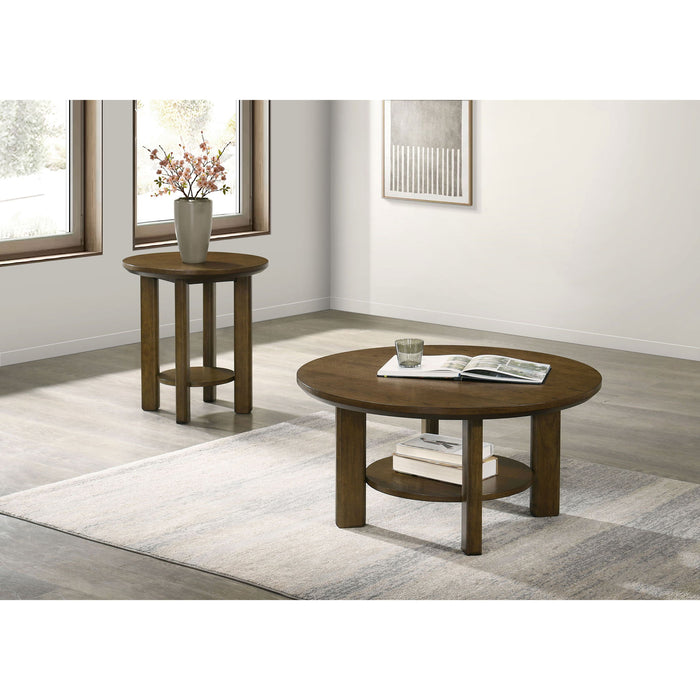 Crispin - 2 Piece Coffee Table Set With Open Shelves Furniture Max