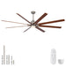 Oversized Large Ceiling Fan With Dimmable LED Light, 8 Blades, Remote Control Daily Nest