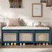 Entryway Shoe Bench With Drawers & Button Tufted Cushion Hearth and Haven
