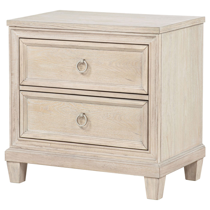 Wedner - 2 Drawer Nightstand - Oak Furniture Max