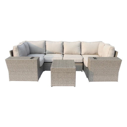 All Weather Seating Set With Cushions, 4 Person - Gray Mix LSI Patio Furniture