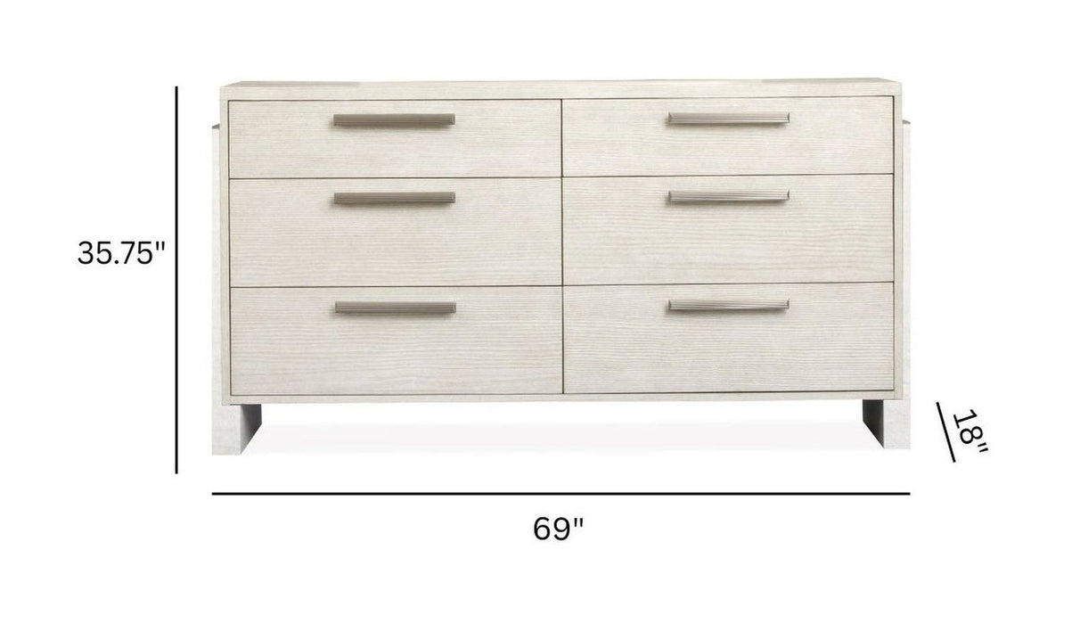 Lorelei - Double Drawer Dresser - Misty Cloud Magnussen Furniture