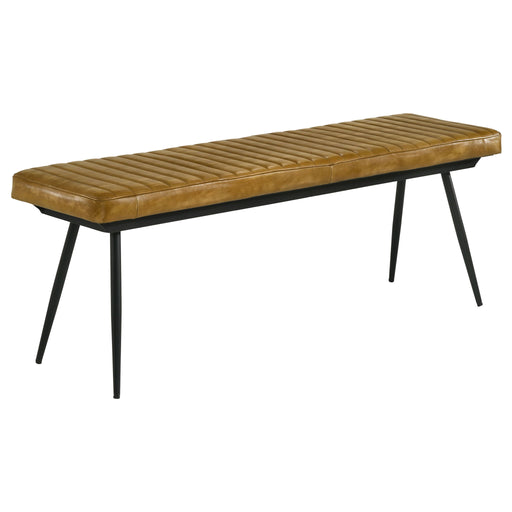 Tufted Cushion Side Bench With Tapered Legs Furniture Max