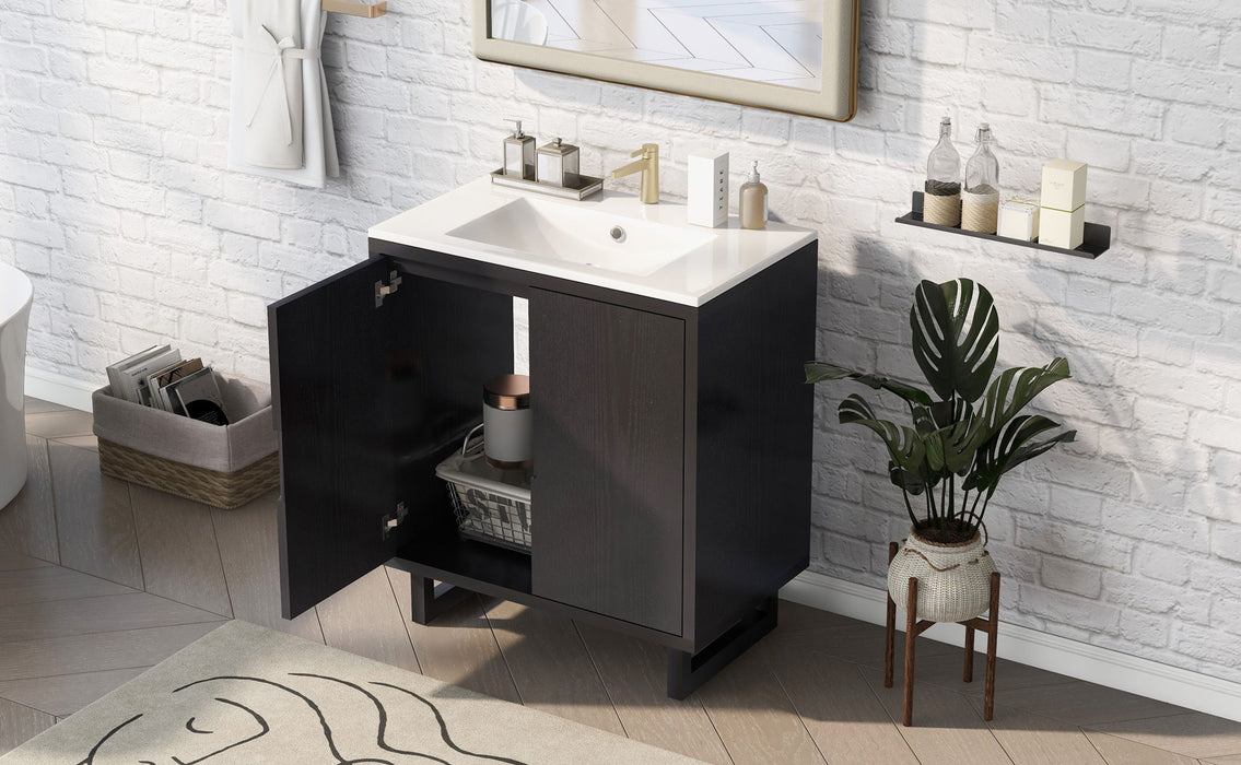 Bathroom Vanity Set With Sink, Combo Cabinet, Bathroom Storage Cabinet, Solid Wood Frame Hearth and Haven