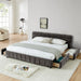 Modern Platform Bed Frame With Thick Fabric Home Essentials