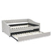 Upholstered Tufted Daybed With Drawers, Waved Arms Home Essentials