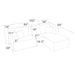 L - Shape Full Compressed Upholstered Sectional Home Essentials