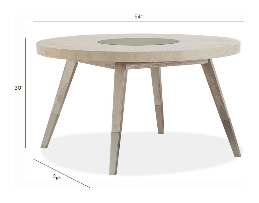 Lenox - Round Dining Table - Warm Silver Magnussen Furniture