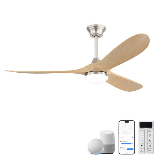 Smart Ceiling Fan With Lights, 3 Blades, Reversible Quiet DC Motor For Indoor Daily Nest