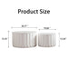 Round Storage Table Set With Lift Off Lid, Nesting Design, Elegant Curved Edge Shape For Living Room - Cream White Home Essentials