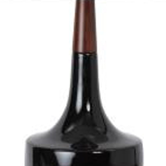 Ceramic Genie Table Lamp With White Shade - Black