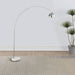 Krester - Dome Shade Arc Floor Lamp - Chrome Furniture Max
