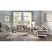 Florian - Loveseat With 3 Pillows - Gray Fabric & Antique White ACME