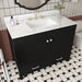 Bathroom Vanity Set, Fluted Cabinet, Soft Close Doors & Drawers, 3 Faucet Holes, Sink Included - Black Home Essentials