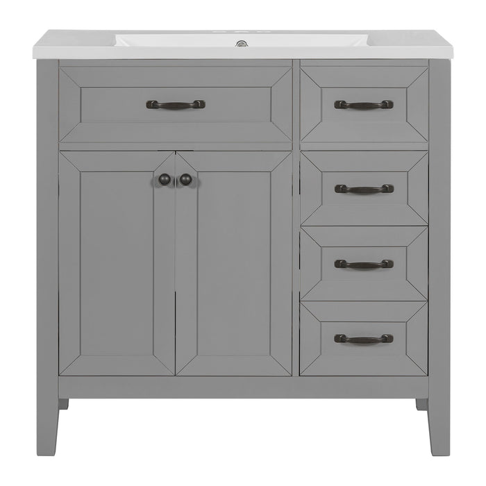 Modern Bathroom Vanity With Sink, Freestanding With Drawers And Doors Hearth and Haven